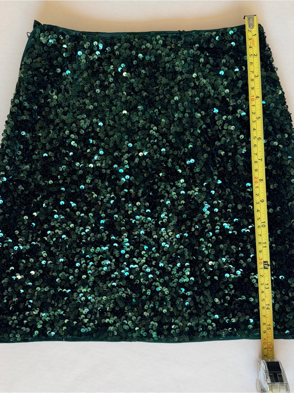 H&M Dark Green Sequin Mini Skirt